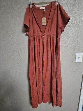 Natural life 100% cotton "linen like" dress